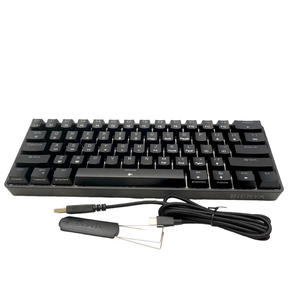 Dk61se 60% mechanical wired gaming keyboard and mini office keyboard